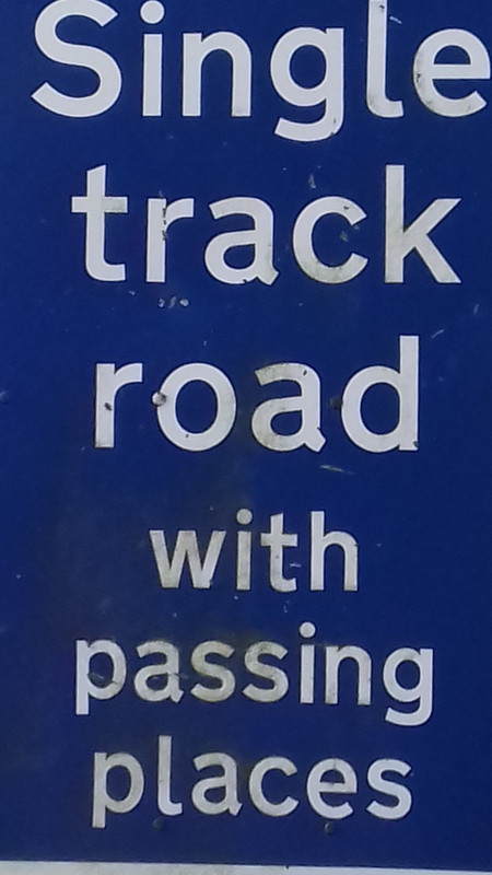 Yes it is single track but there are no passing places 