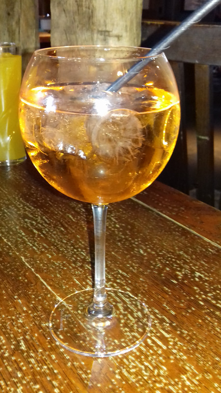 a celebratory Aperol Spritz in County Durham rather than Italy 