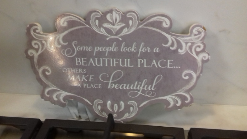 A nice thought from the kitchen showroom 