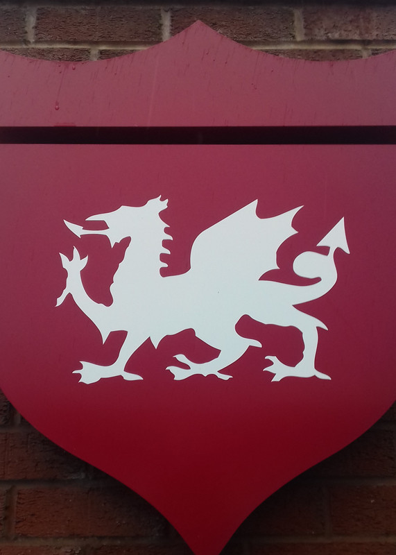 A reminder I am in Wales again  Y Ddraig Goch - the Red dragon 