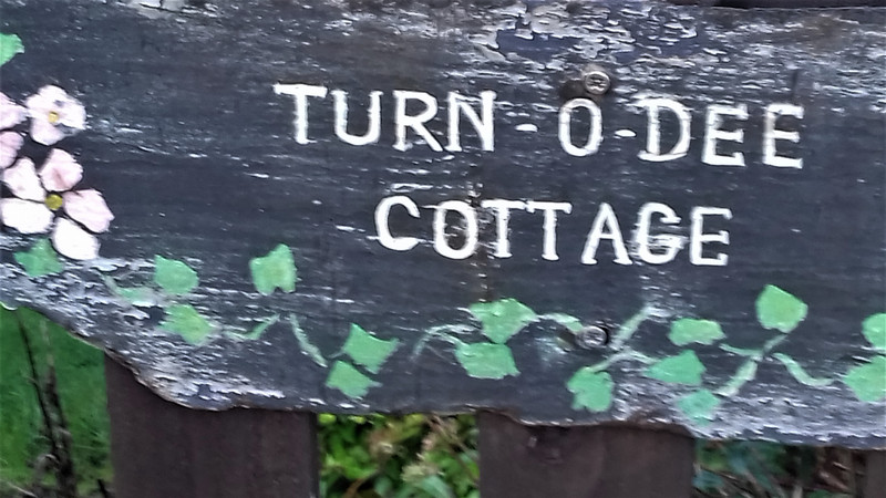 Just in case I did not know that this cottage was on a turn in the Dee 