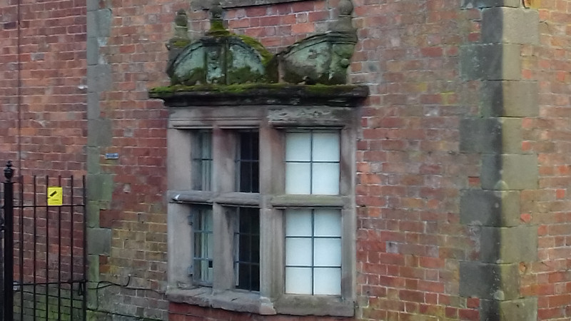One of the many mullioned windows 