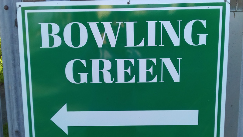 Life goes on - the bowling green is there but not the bowlers .