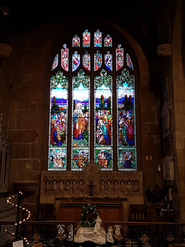 Stunning stained glass in the chapel 