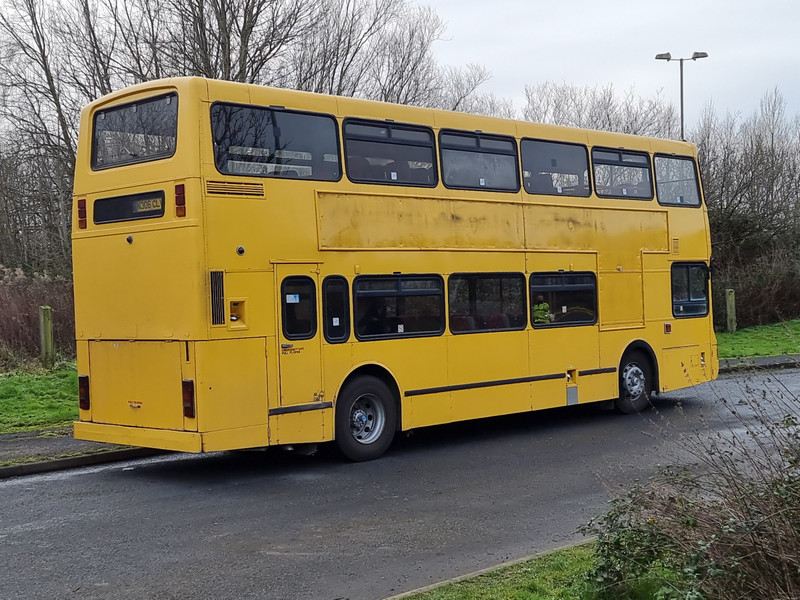The big yellow bus on its way to Wrexham 