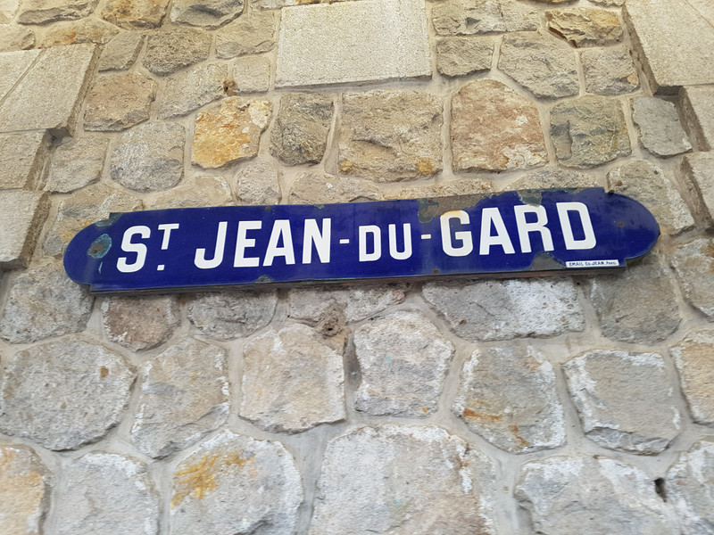 The station sign at St Jean de Gard 