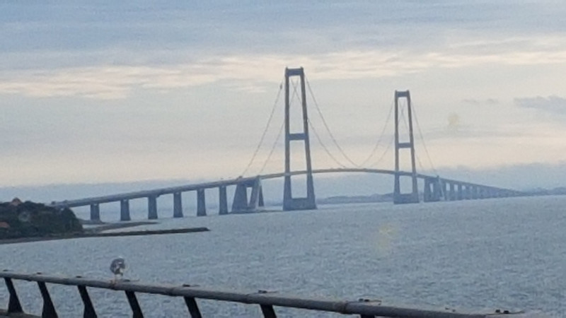 Approaching the Great Belt Bridge 