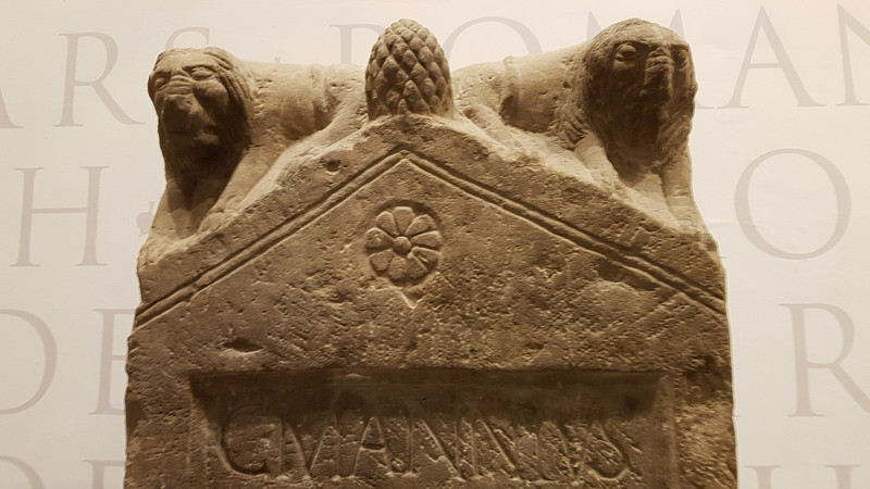 One of the roman tombstones 