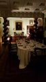 The dining room laid out for Christmas lunch