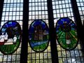 The modern window in Overton church 