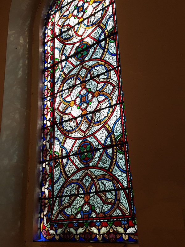 Stained glass in the nave 