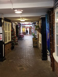 The arcade at Christmas 
