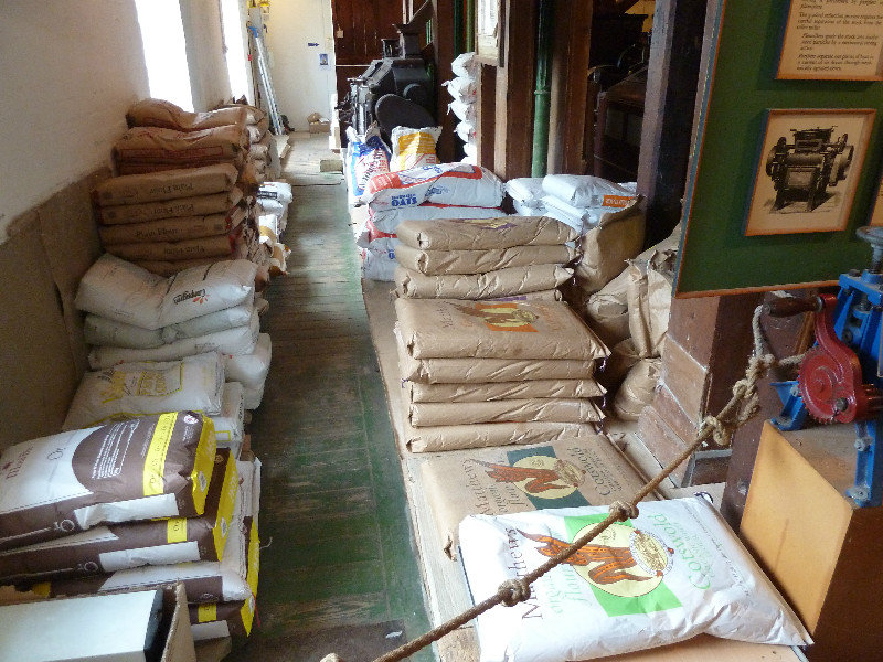 Bags of flour in the mill