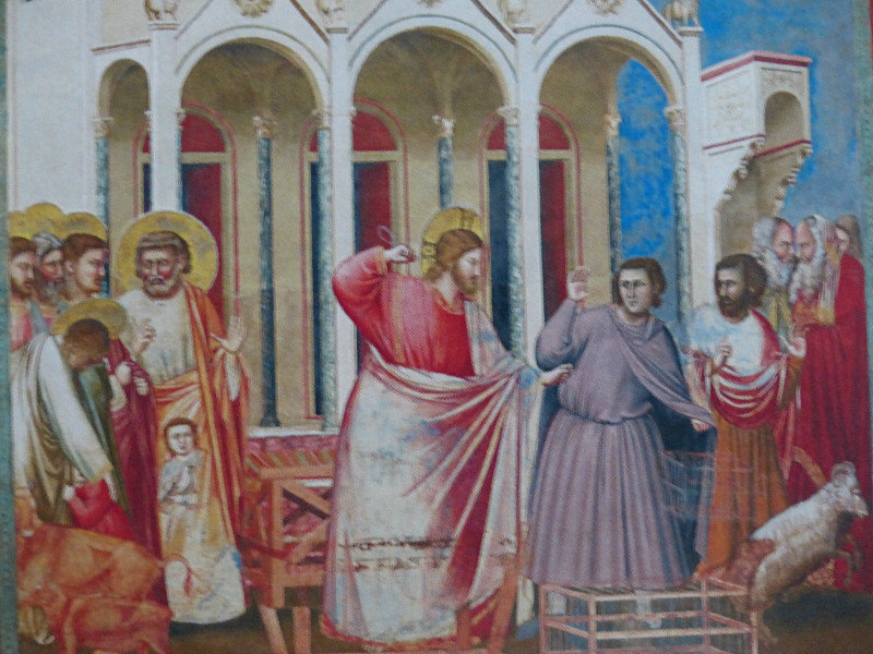 Postcard of one of the panels in the Scrovegni Chapel 