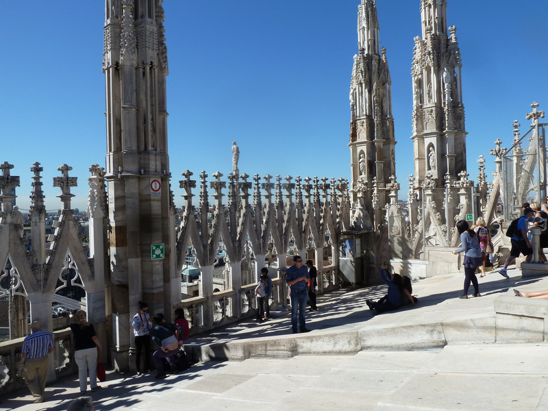 Up on the roof of milan cathedral 