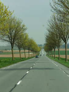 At last on our way - a road in France 
