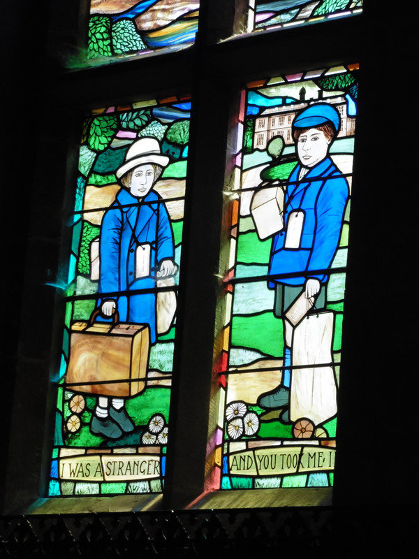 One of the modern stained glass window 