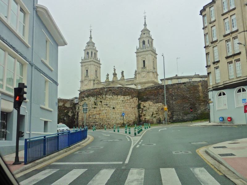 The walls of Lugo as we drive round and round again 