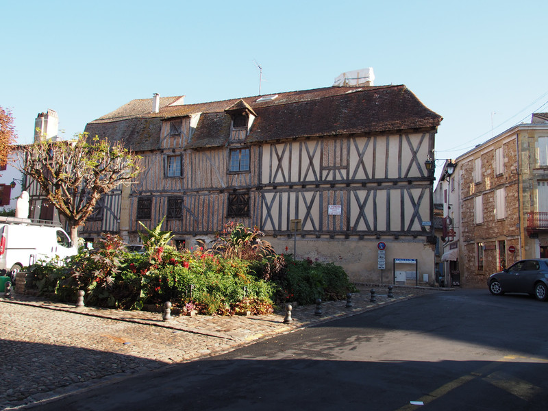 Half timbered Bergerac houses 