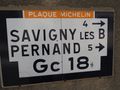 A rare Michelin sign still in place where it should be - on a road 