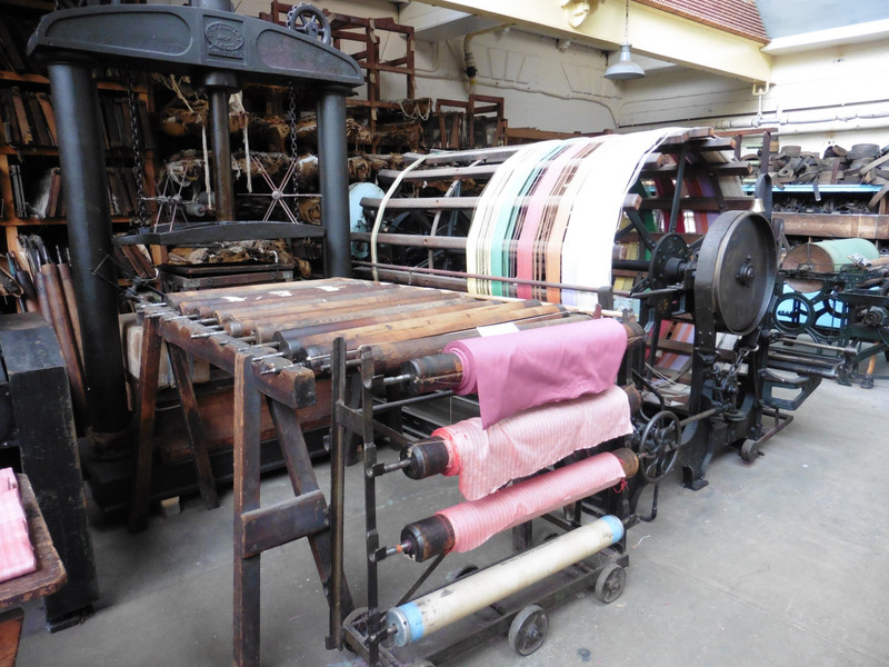 Fabrics being woven 
