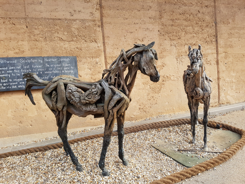 Driftwood horse sculptures