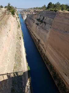 The Corinth Canal from the bridge 
