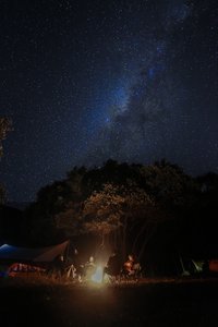 Our tent against Milkyway backdrop