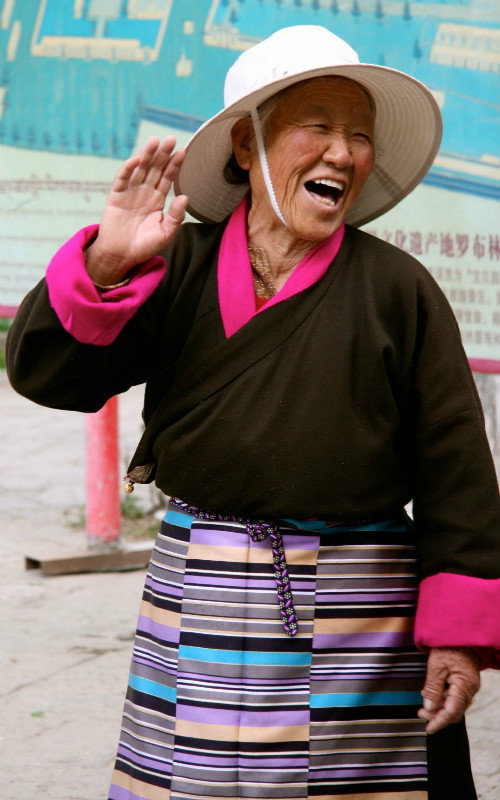 Happy face of a Tibetan Lady