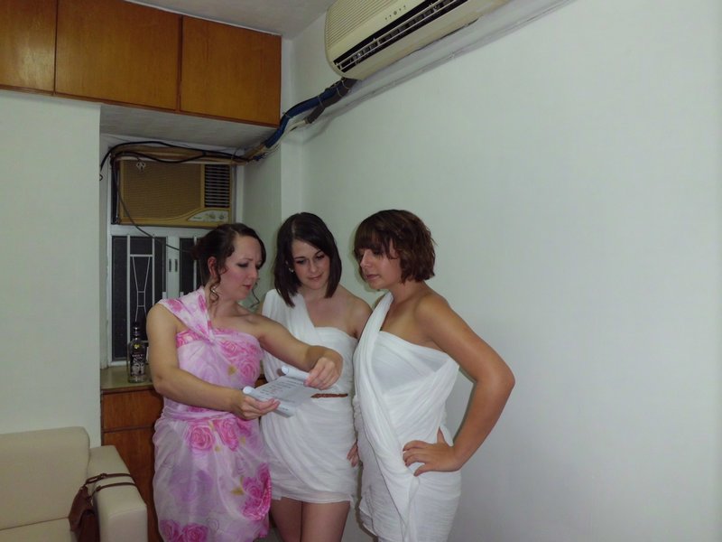 Toga time, trying to look greek