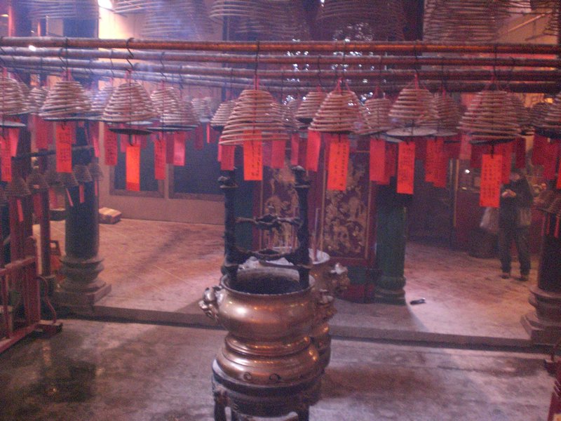 Insence coils in Man Mo temple, Sheung Wan 