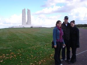 Me, Michelle and John in front of the Vimy Monument