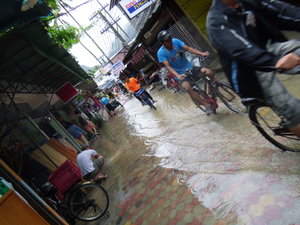 Flooded streets in Koh Phi Phi