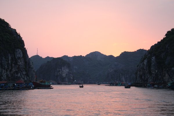 Halong Bay at sunset