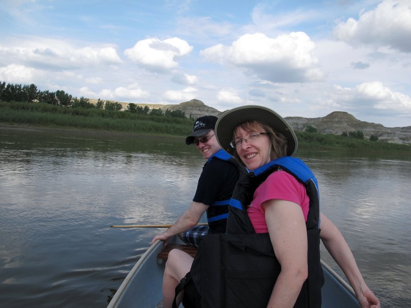 Canoeing on the Red Deer River