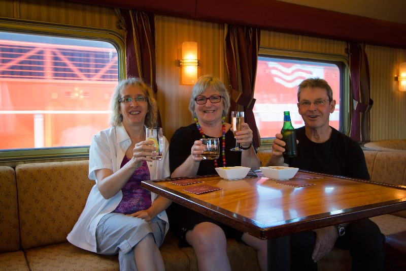The Train Ride Begins! Cheers!
