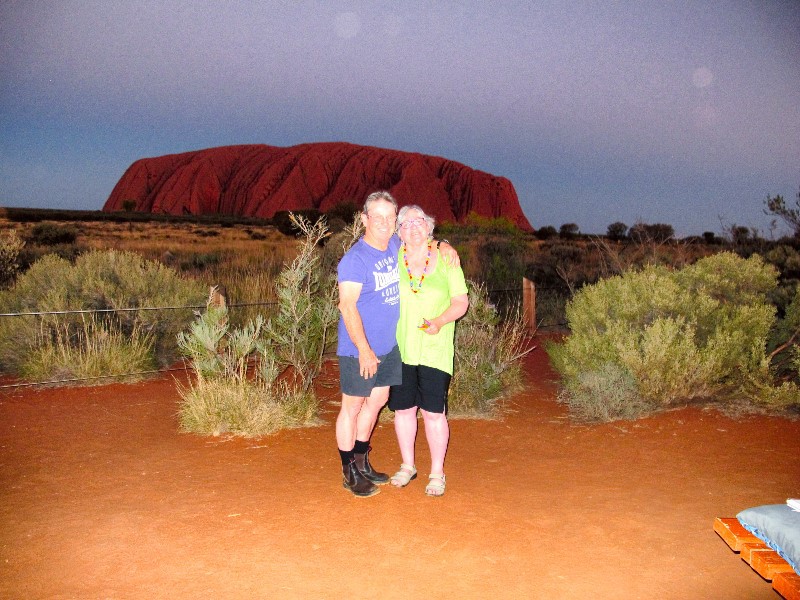 Mal & Judy at Uluru at sunset