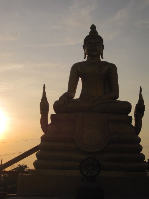 Buddha sunset