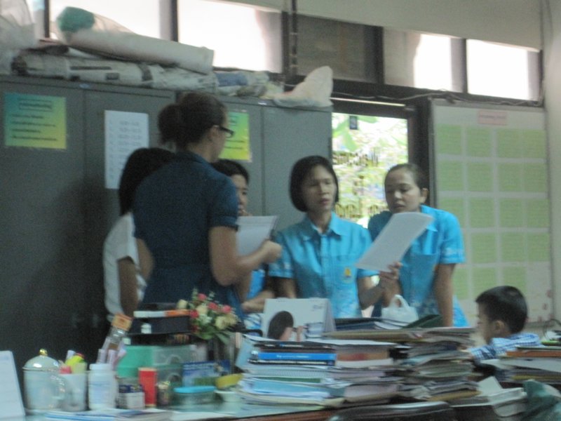 Erika (foreign teacher) and our Thai Teachers