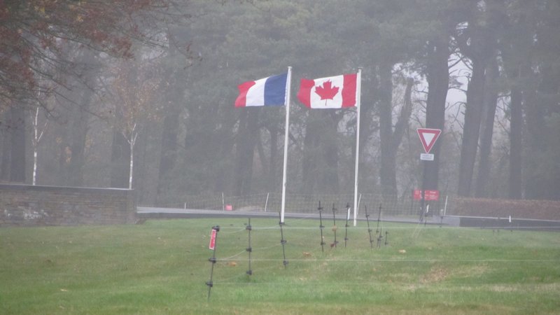 French and Canadian Flags
