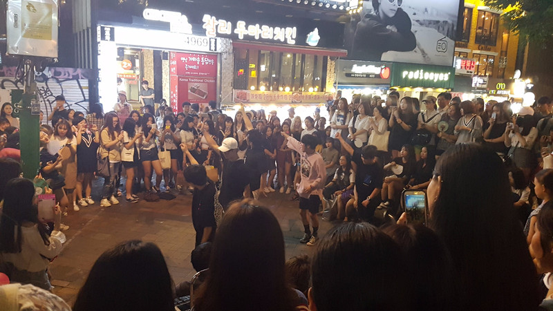 Street dancers doing K-Pop songs
