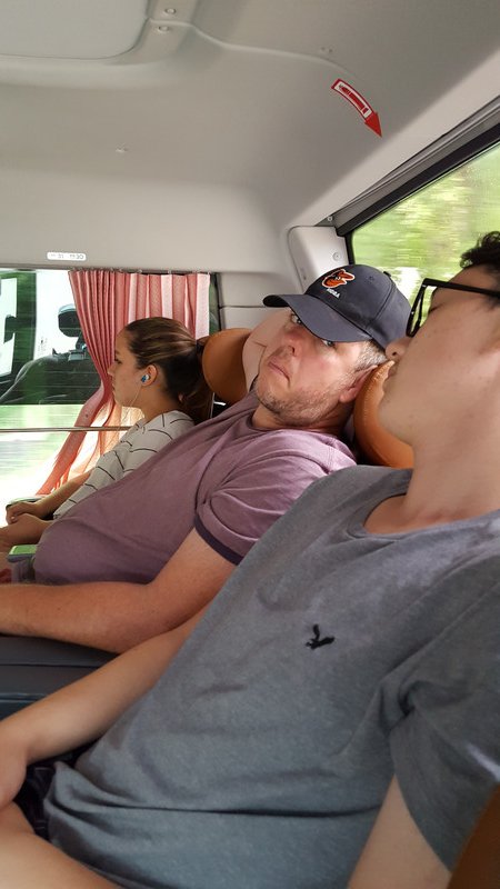 Napping during the 3.5 hour bus ride back to Seoul from Pyeongchang