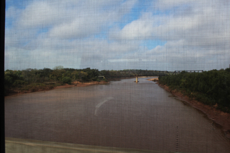 the red river taken through the screen