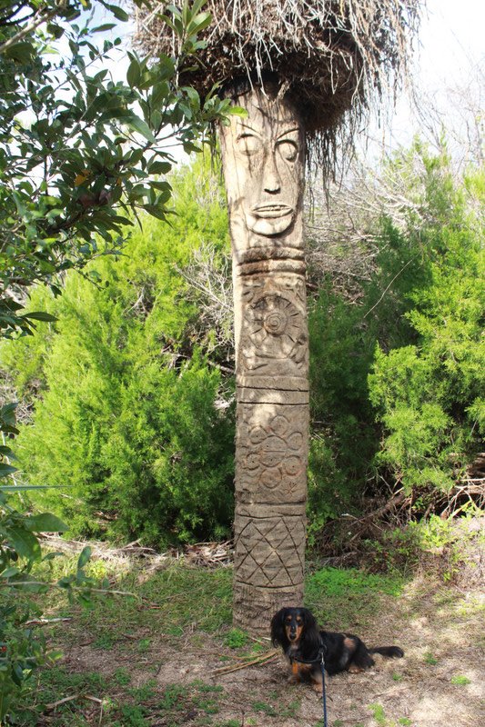 totem pole along the trail