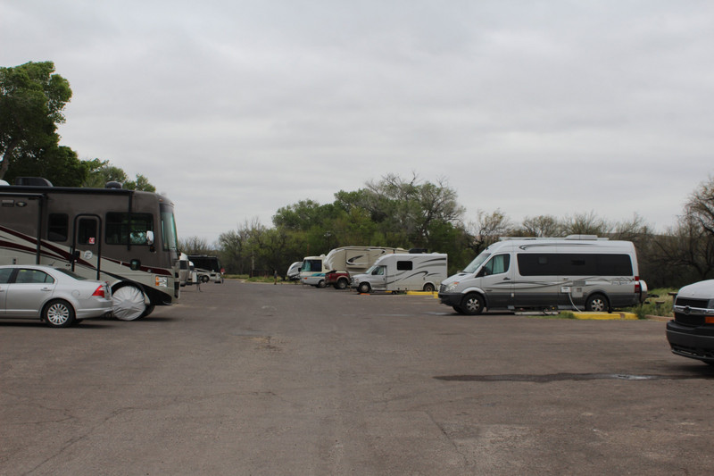 the campground- one big parking lot
