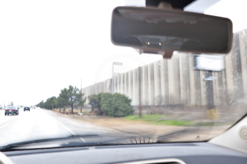 bad picture of the huge grain silos