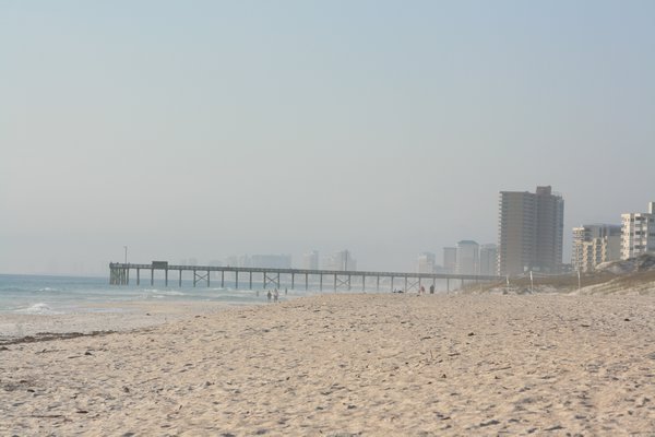 fog on the western beach
