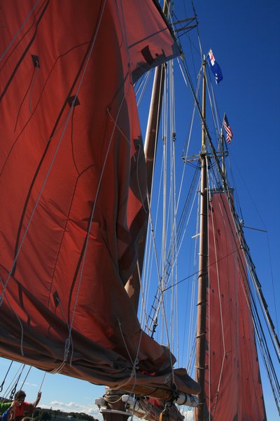hoisting the sails