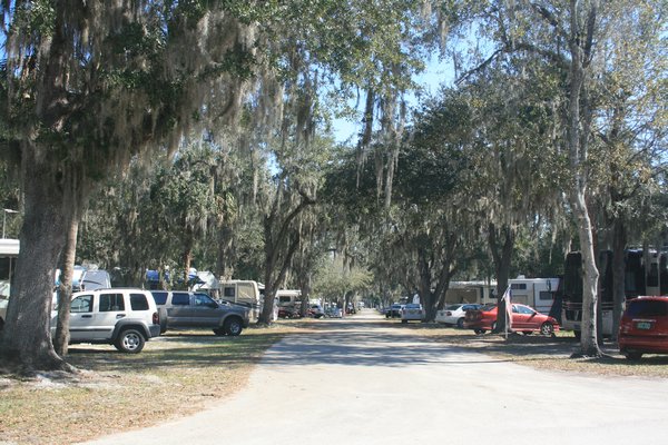 One of the streets in the campground