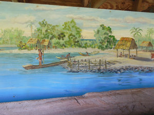 Mural of a Seminole village